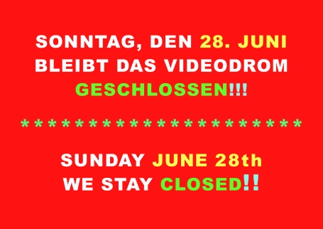 am Sonntag wegen Hitze geschlossen...